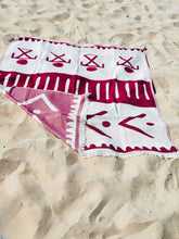 Two tone beach towel / Picnic blanket / sofa/bed throw on