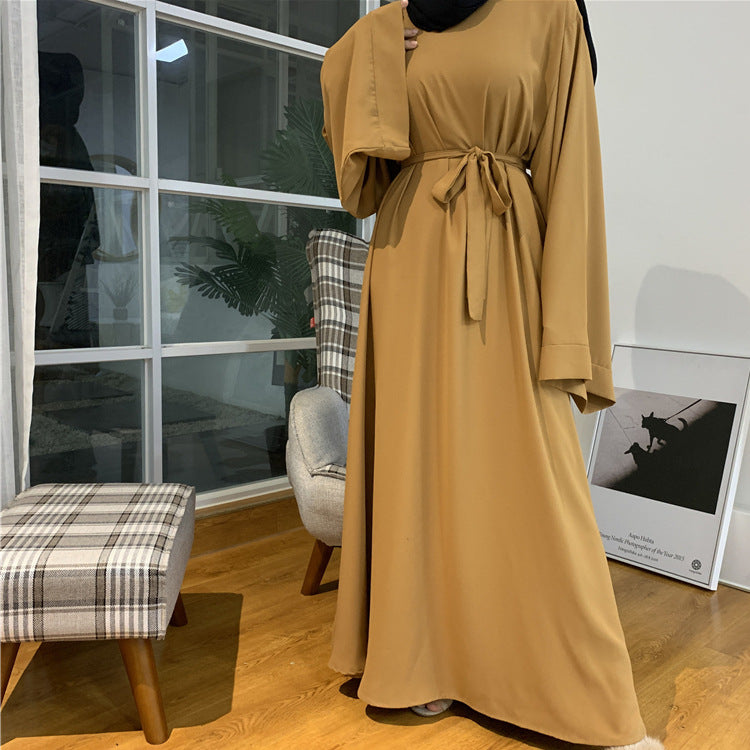 Dubai Middle East Jalabiya Pure Color Robe