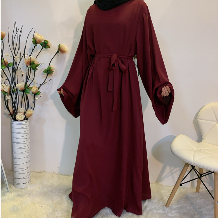 Dubai Middle East Jalabiya Pure Color Robe